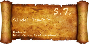 Sindel Timót névjegykártya